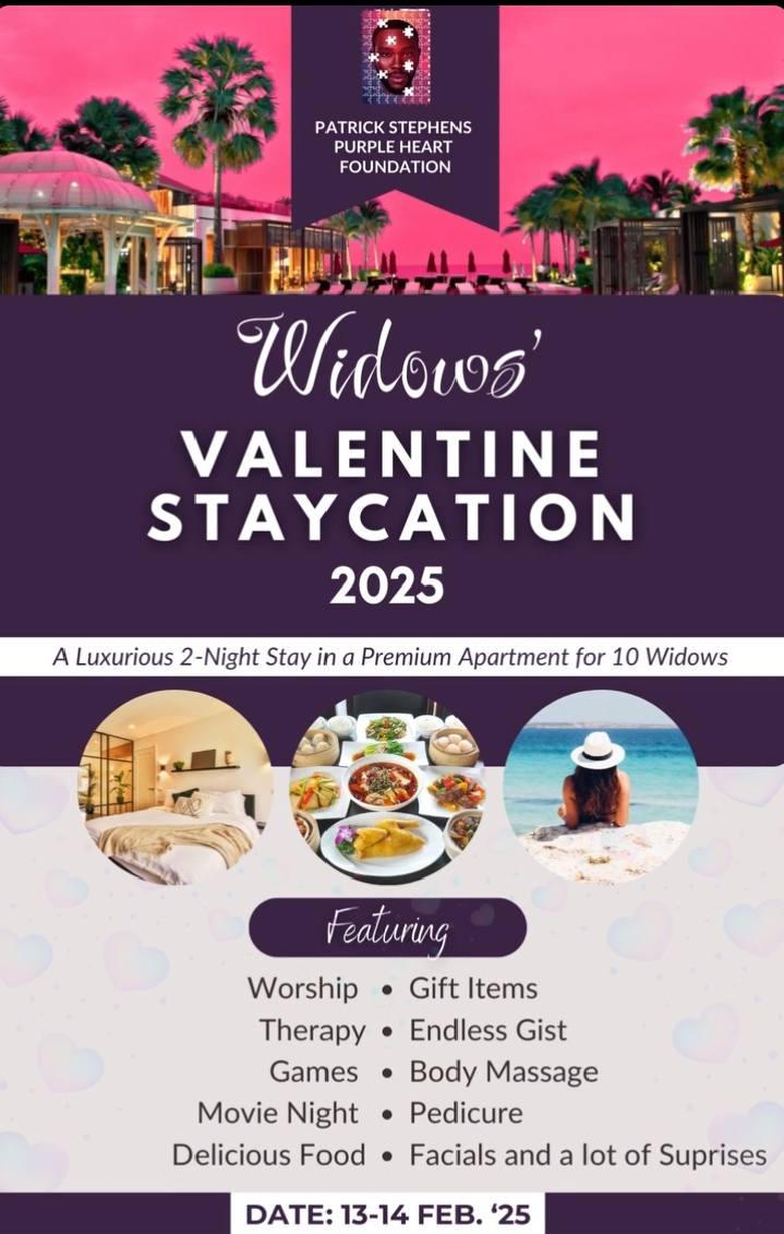 Patrick Stephen Purple Heart Foundation For Widows - Widows' Valentine Staycation 2025 event