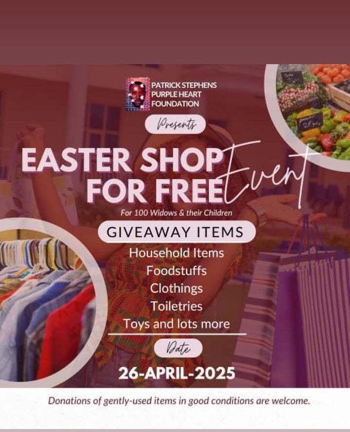 Patrick Stephen Purple Heart Foundation For Widows - Easter Shop for Free Event event